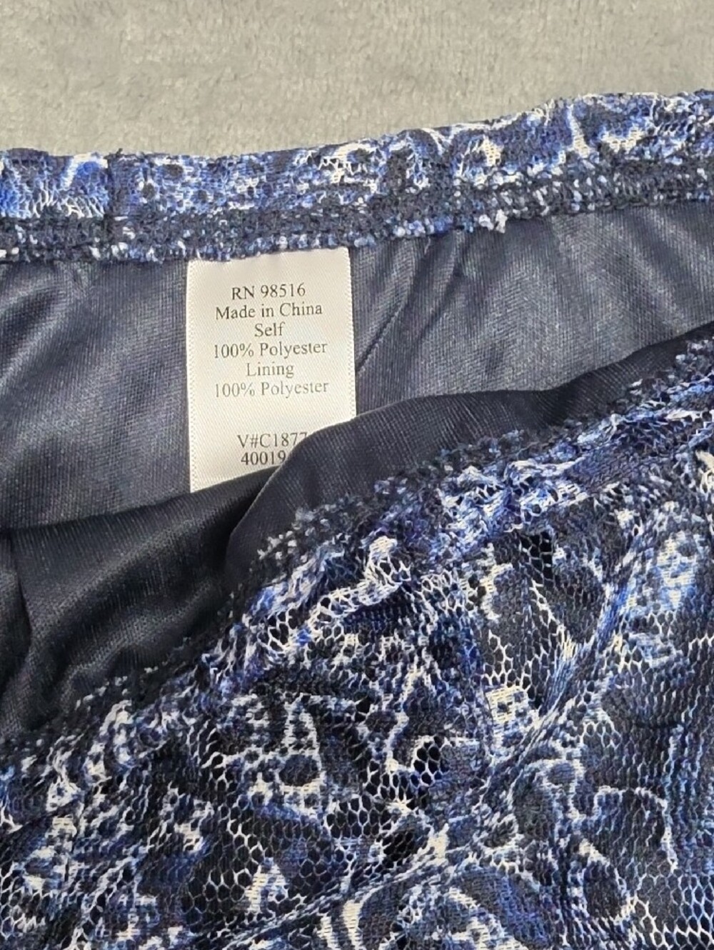 Coldwater Creek Navy Blue Floral A-Line Skirt sz Med - Picture 3 of 8